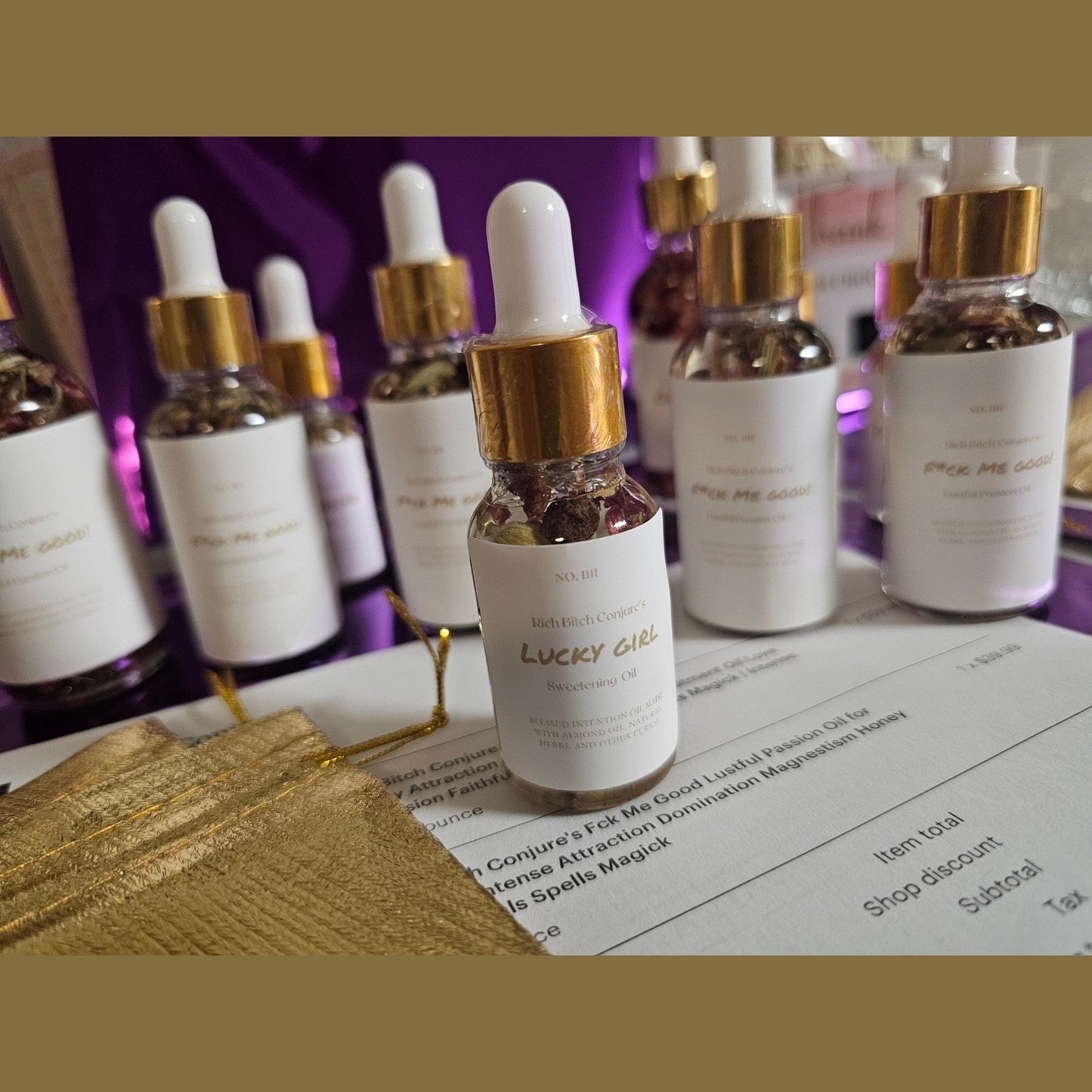 Lucky Girl Sweetening Hoodoo Conjure Oil | Good Luck Oil | Favor and Opportunity Oil | Prosperity Ritual Oil | Rootwork Spiritual Supply