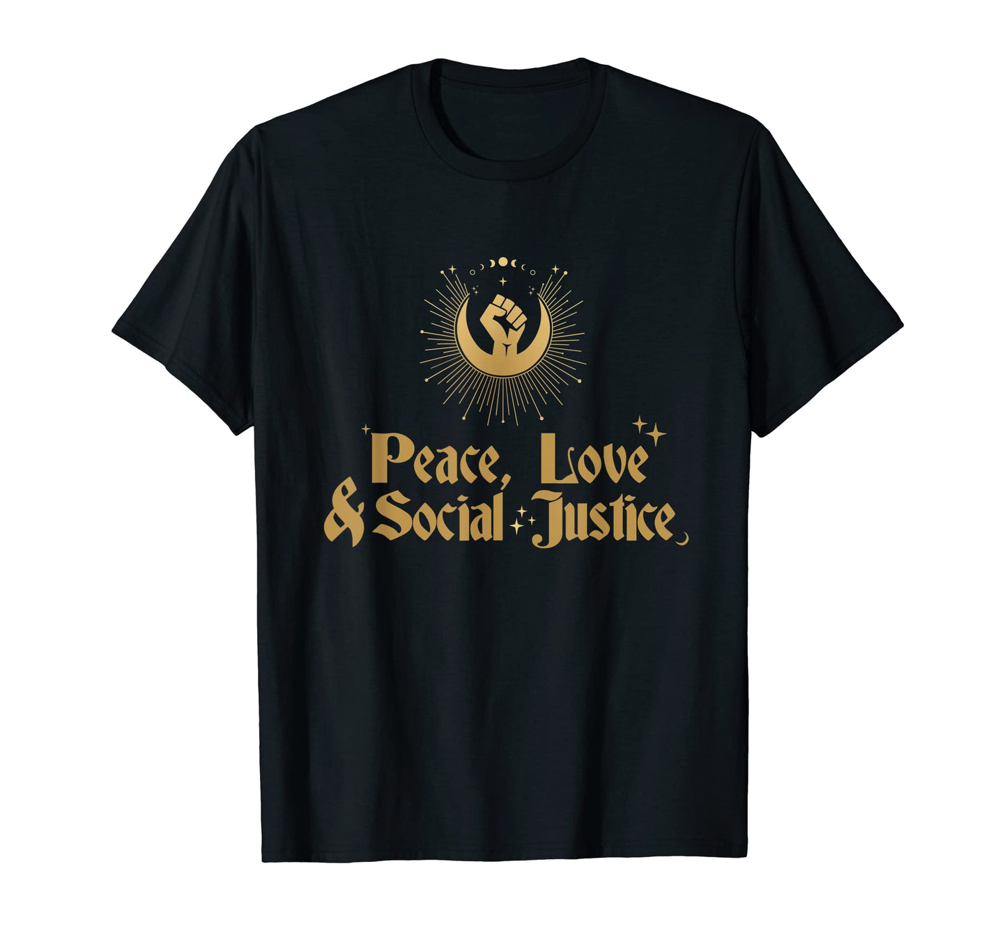 Witchy Feminist Activist Witch Peace T-Shirt - Unique Graphic Men Women