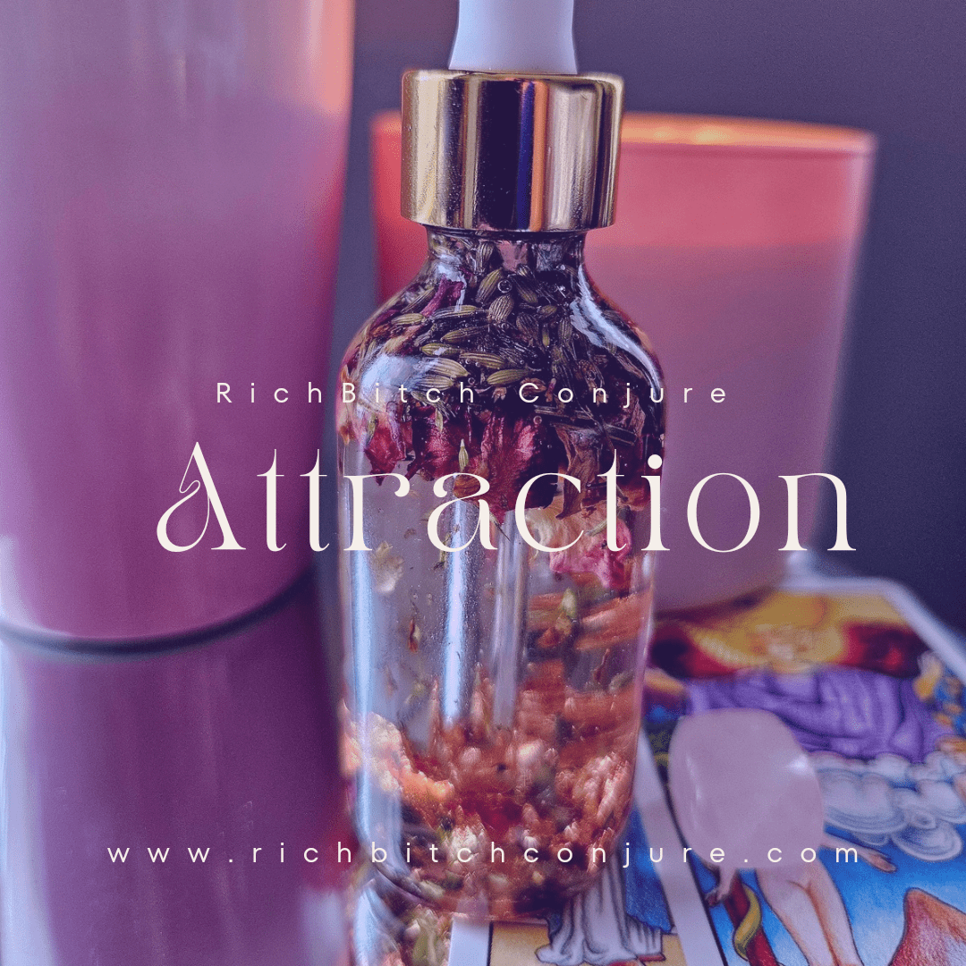 Deadly Attraction Hoodoo Conjure Oil | Magnetism Oil | Attraction and Favor Ritual Oil | Love Money Opportunity Rootwork Oil | Spiritual Supply